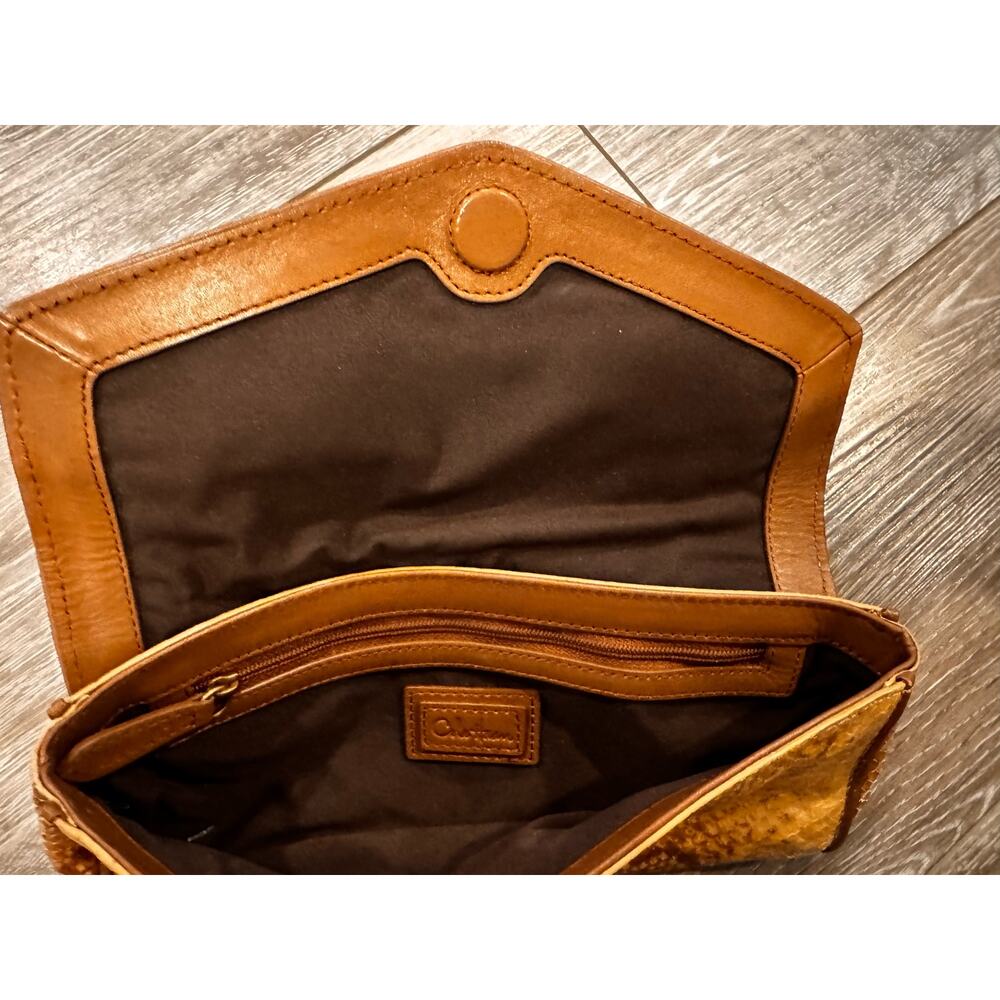 Cole Haan Clutch Nude Python‎ Snake Pattern - Picture 3 of 4